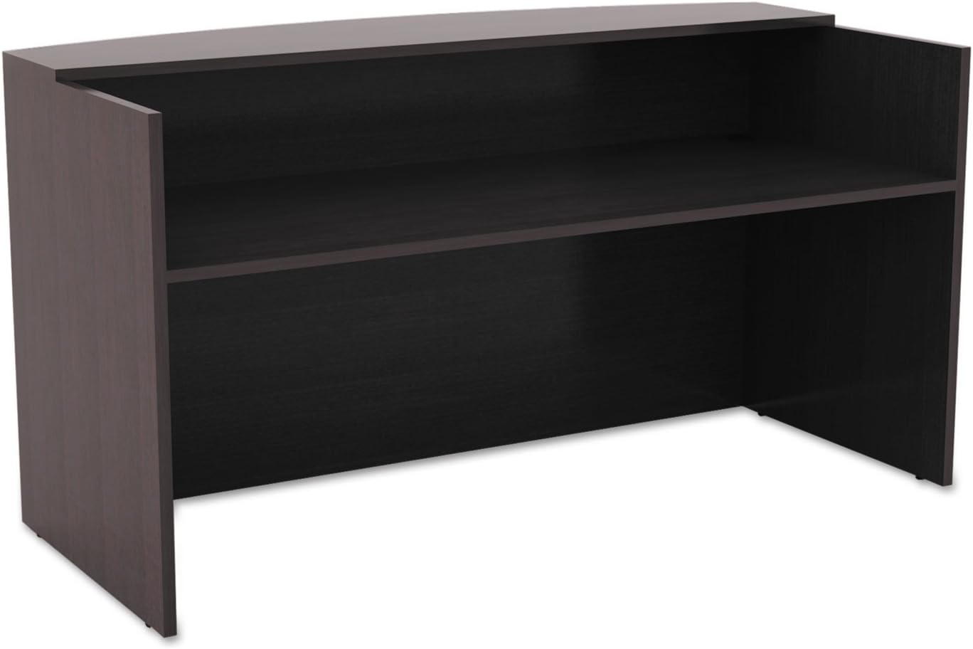 Alera ALE Valencia Series Reception Desk w/Counter,71w x 35 1/2d x 42 1/2h, Espresso